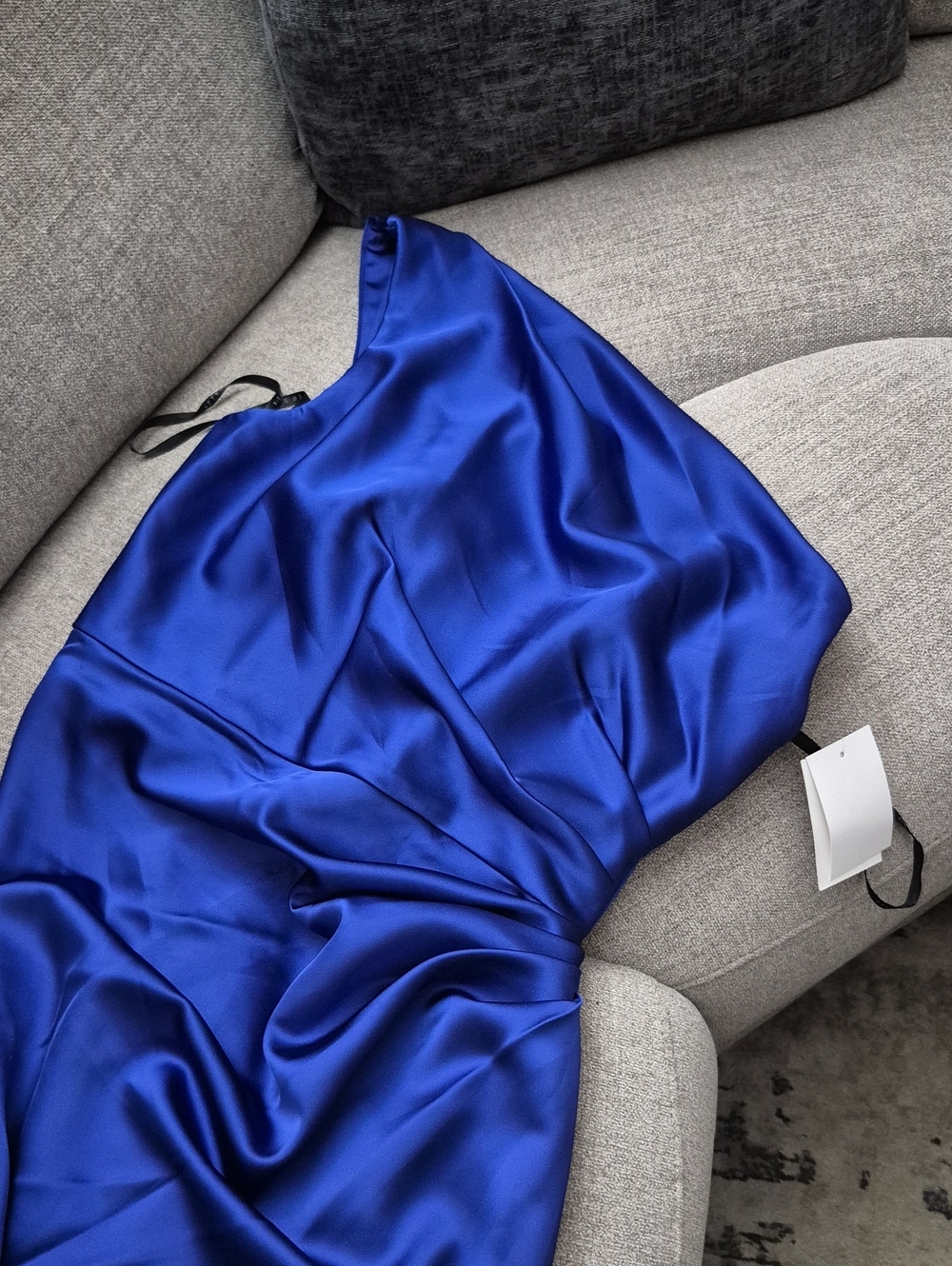 After Six Royal Blue Satin Evening Dress
